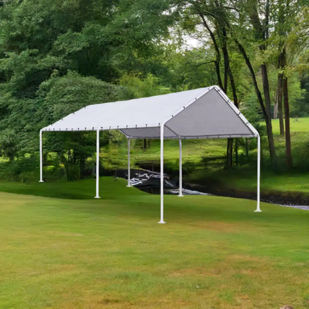 10x20' Complete Carport Kit w/ Poles & Tarp -from 348.26! Shop now at OdcDeals