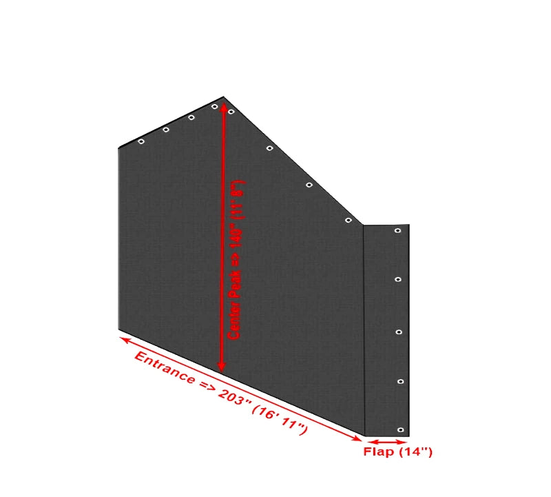 End tarp for carport enclosure #ET1018 – heavy-duty weatherproof tarp for carports and canopies