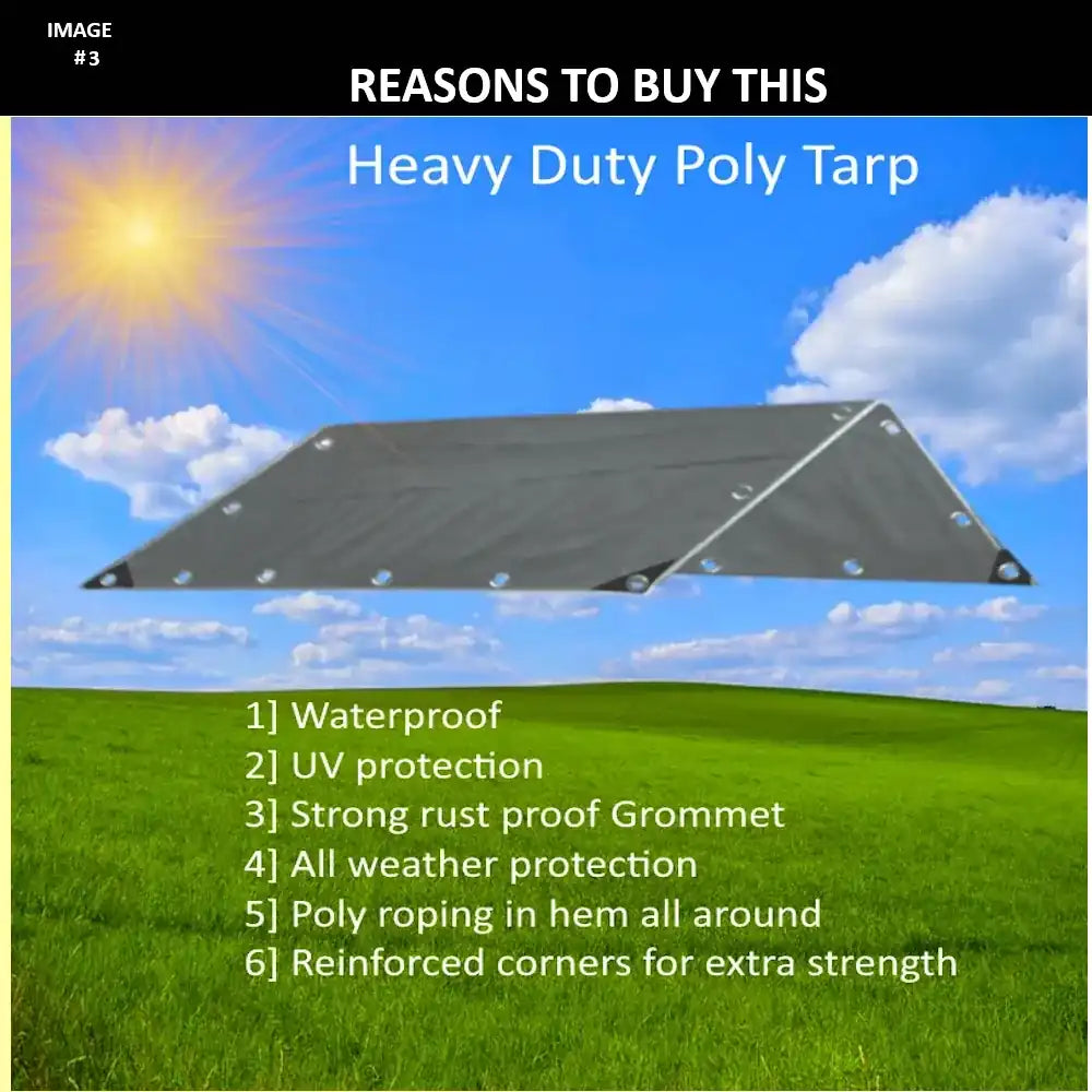 Silver Canopy Tarp Tarpaulin 6 Oz 12 Mil Heavy Duty #ST12M -from 24.67! Shop now at OdcDeals