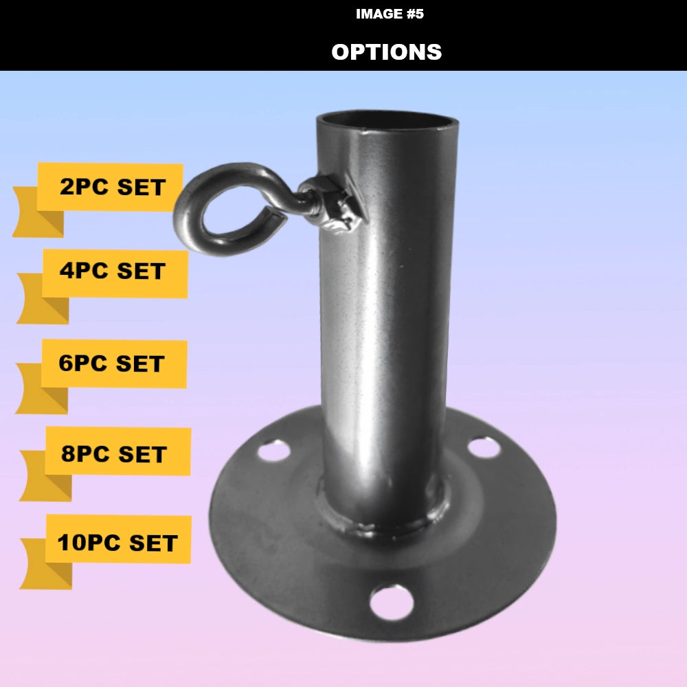 Tent footpad with lock screw for 1-inch EMT tubing – secure screw-on rubber feet for stable tent base