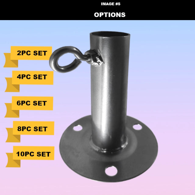 Tent footpad with lock screw for 1-inch EMT tubing – secure screw-on rubber feet for stable tent base