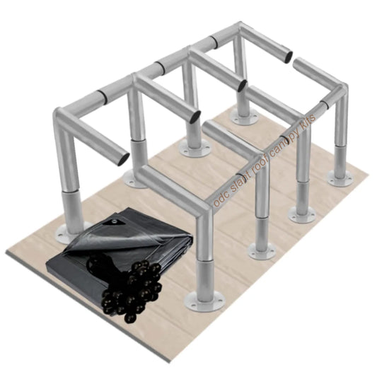 Slant roof carport kit for diy shelters