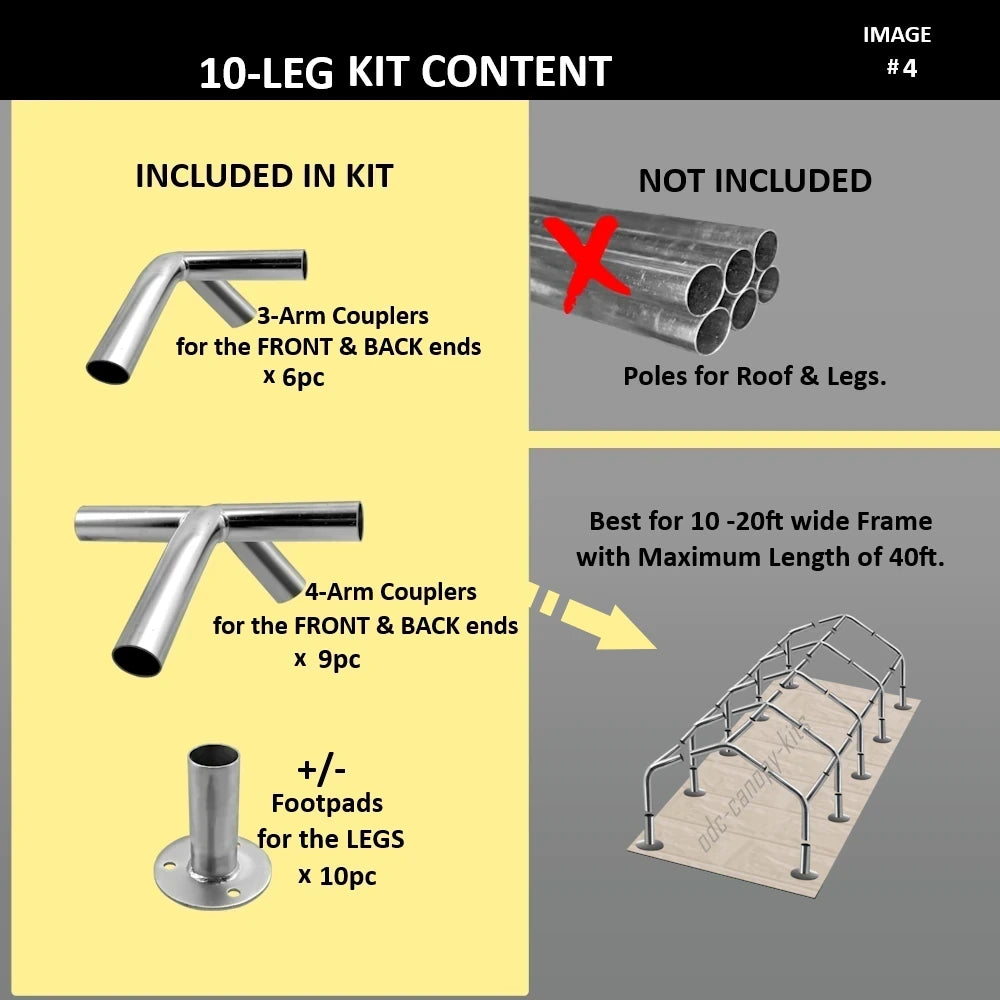 canopy frame brackets-Canopy Fittings Kit 1-3/8" ID High Peak #HPC138 -from 68.99! Shop now at OdcDeals