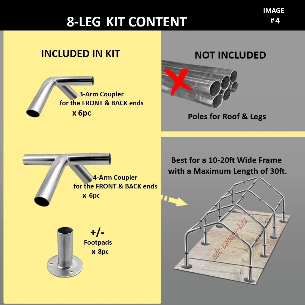 canopy frame brackets-Canopy Fittings Kit 1-3/8" ID High Peak #HPC138 -from 68.99! Shop now at OdcDeals