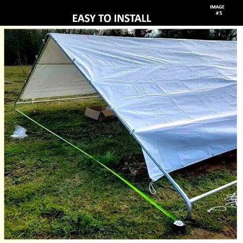 Silver Canopy Tarp Tarpaulin 6 Oz 12 Mil Heavy Duty #ST12M -from 24.67! Shop now at OdcDeals