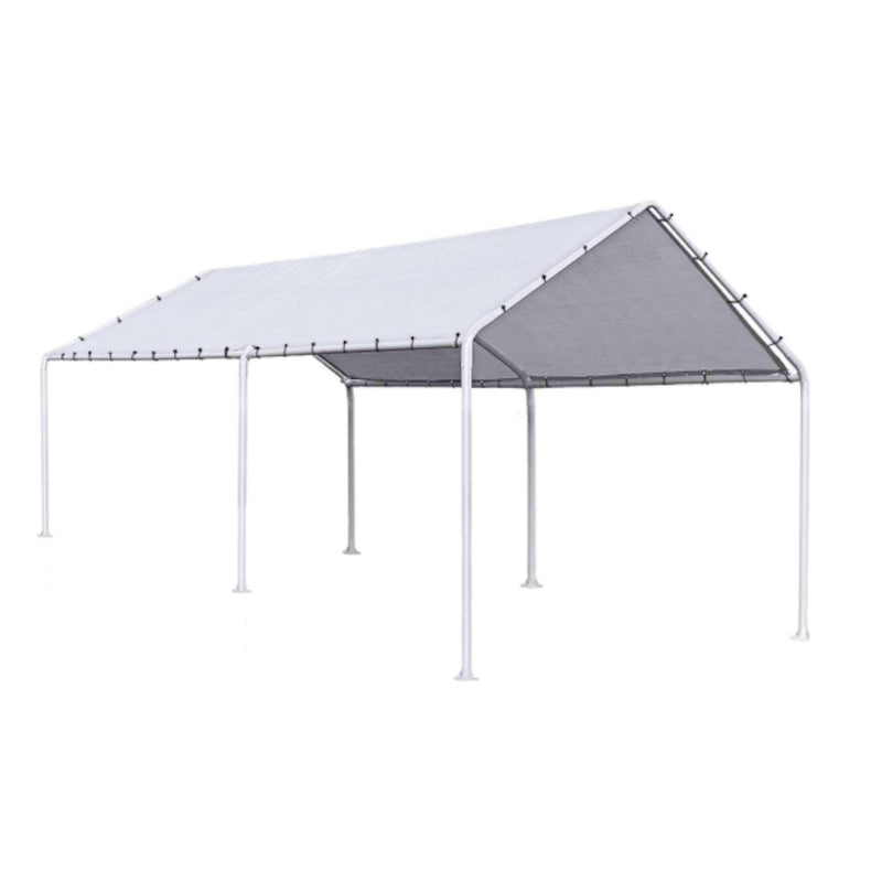 10x20 Complete Carport Canopy Kit with Poles Tarp ODCDEALS
