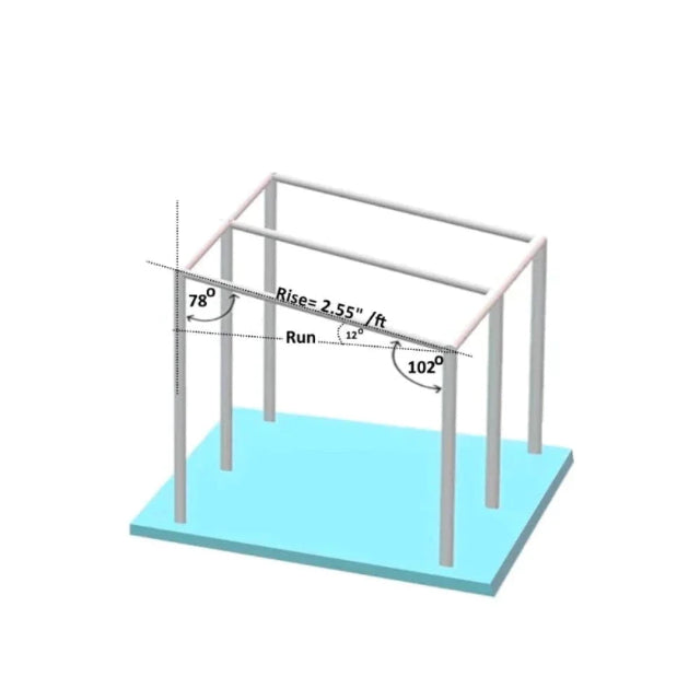 Slant Roof Canopy Brackets Kit - w/ Eye-bolt. Angles-OdcDeals