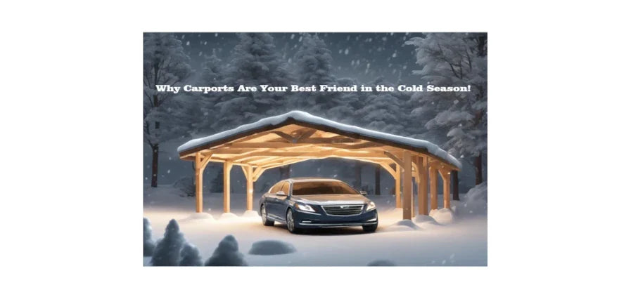 Carport in a snowy landscape with a car inside-How-well-does-your-carport-stand-in-the-winter-months-odcdeals-blog-posts.