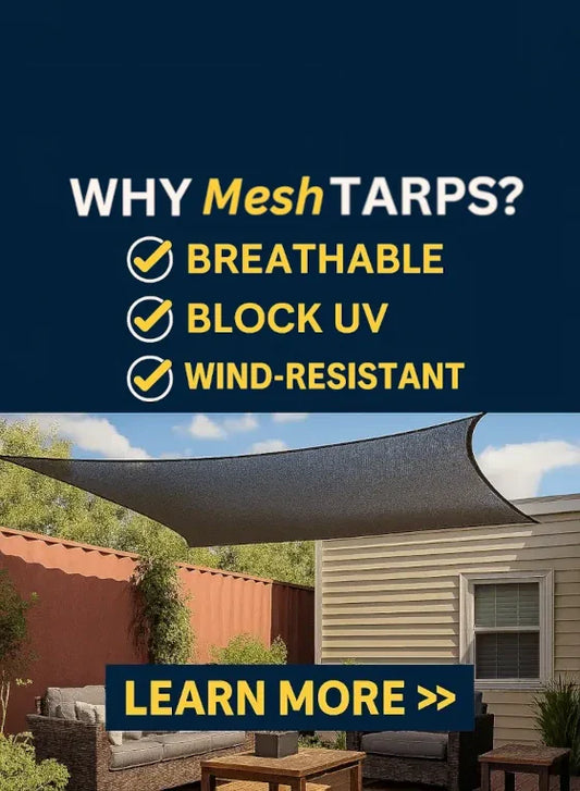 Mesh Canopy Tarps Explained: The Best Breathable Covers for Shade, Wind, and UV Protection