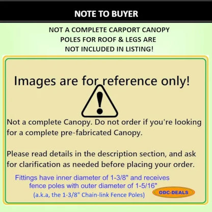 Slant roof canopy frame kit setup