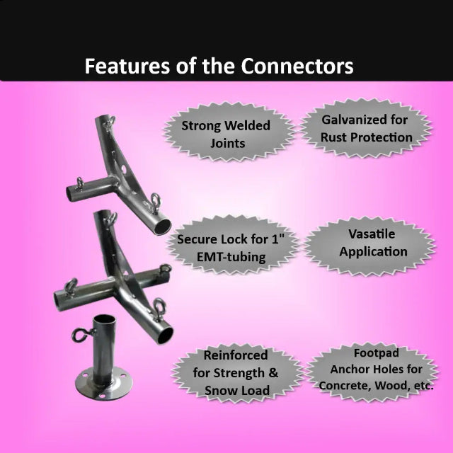 Canopy Frame Brackets, Carport Kit: New-Reinforced high-Peak-Canopy-Kit for EMT #RHP1 - Shop now at OdcDeals