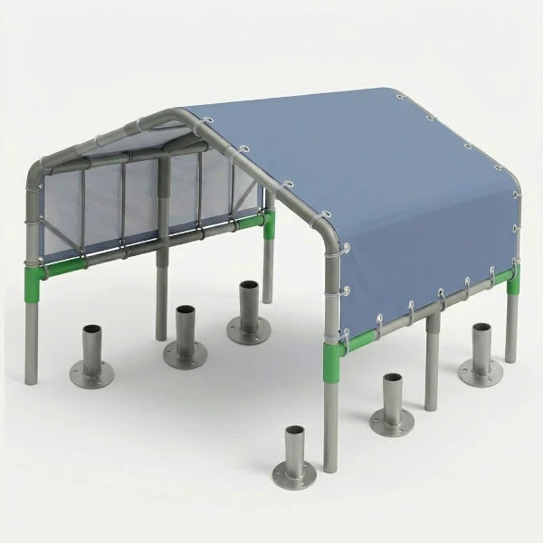 Carport with partial sidewall from odcdeals
