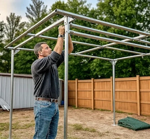 Contractor building with odcdeals canopy kit