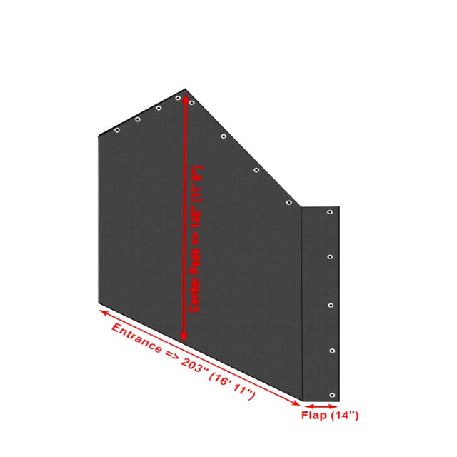 End tarp for carport enclosure #ET1018 – heavy-duty weatherproof tarp for carports and canopies