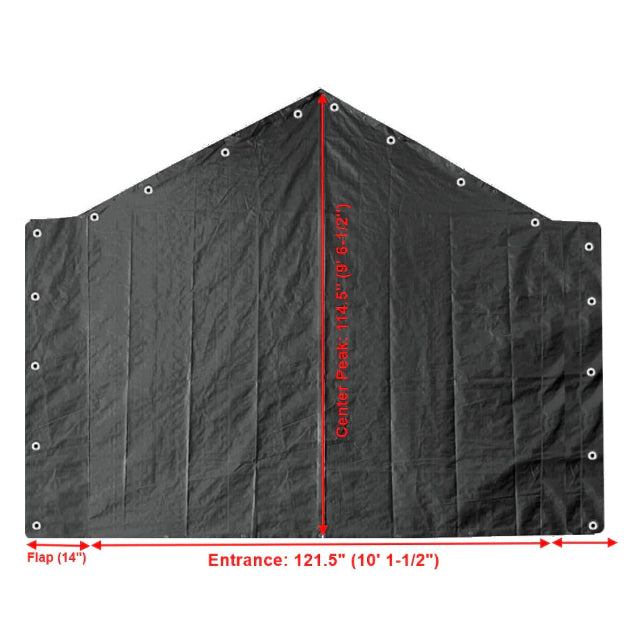 End Tarp for Carport Enclosure 10ft & 18ft – Odc Canopy Kit Deals