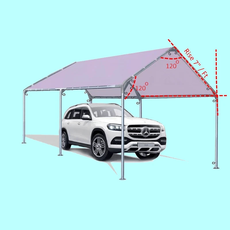 High Gable Carport Canopy Kit 1-3/8