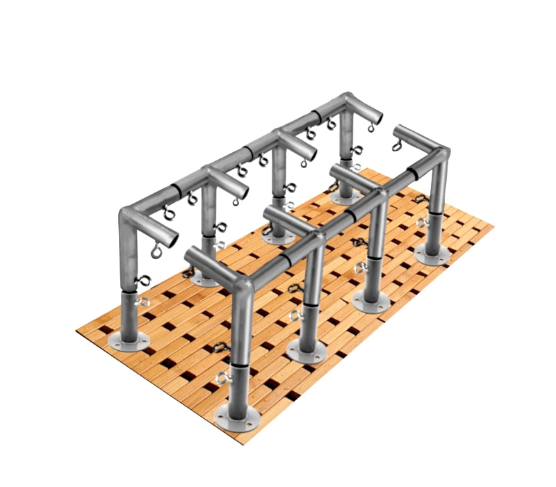 Slant Roof Canopy Brackets Kit with Eye-Bolt | 2 3/8 Canopy Fitting Kit