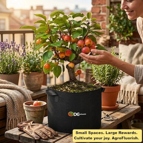 10pc plant grow bags for garden and greenhouse reusable breathable fabric grow bag
