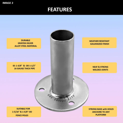 Canopy Foot Pads for 1-3/8 & 1-5/8 Carport Tent Pipes #138FP158 -from 41.99! Shop now at OdcDeals