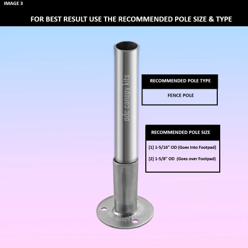 Canopy Foot Pads for 1-3/8 & 1-5/8 Carport Tent Pipes #138FP158 -from 41.99! Shop now at OdcDeals