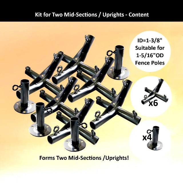 ODC high gable canopy upright kit – 2 midsection configuration for reinforced tent structures