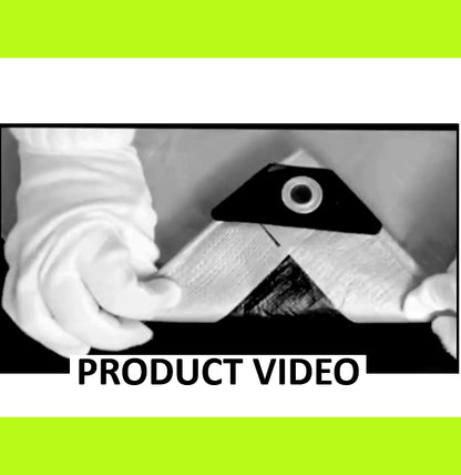 Heavy-Duty White Canopy Tarp 12 Mil Reinforced Weatherproof
