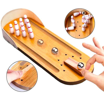 Wooden Bowling Game Mini Portable Set -from 89! Shop now at OdcDeals