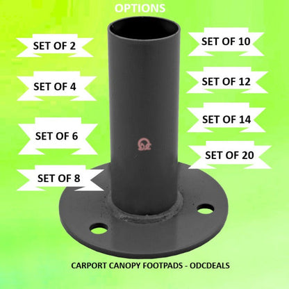 Canopy Foot Pads for 1-3/8 & 1-5/8 Carport Tent Pipes - From $41.99! Shop now at ODC DEALS