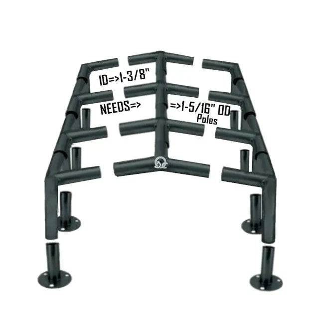 Low Peak Canopy Frame Only Fitting Kit 1-3/8" ID #LPC138 -from 50! Shop now at OdcDeals
