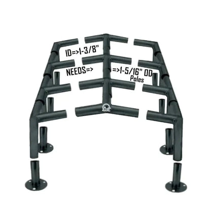 Low Peak Canopy Frame Only Fitting Kit 1-3/8" ID #LPC138 -from 50! Shop now at OdcDeals