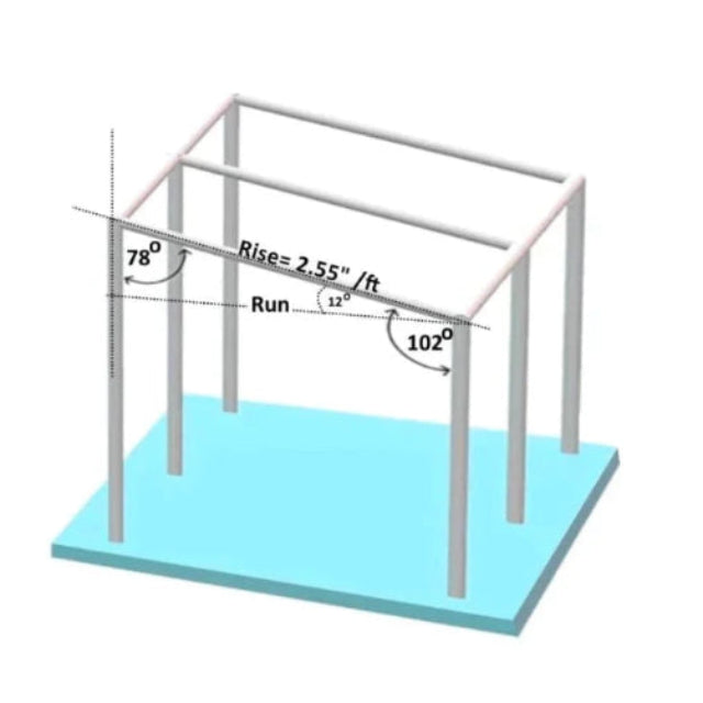 Slant Roof Canopy Brackets Kit - w/ Eye-bolt. Angles-OdcDeals